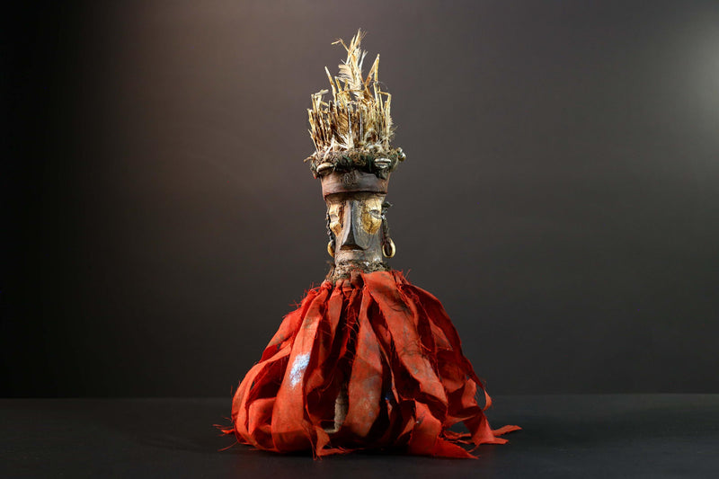 Authentic African Kongo Nkisi Fetish Wood Sculpture Tribal Wall Art Home Decor Vintage Gift Unique Collectible Premium Artisan Art-G5731