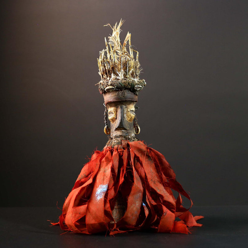 Authentic African Kongo Nkisi Fetish Wood Sculpture Tribal Wall Art Home Decor Vintage Gift Unique Collectible Premium Artisan Art-G5731