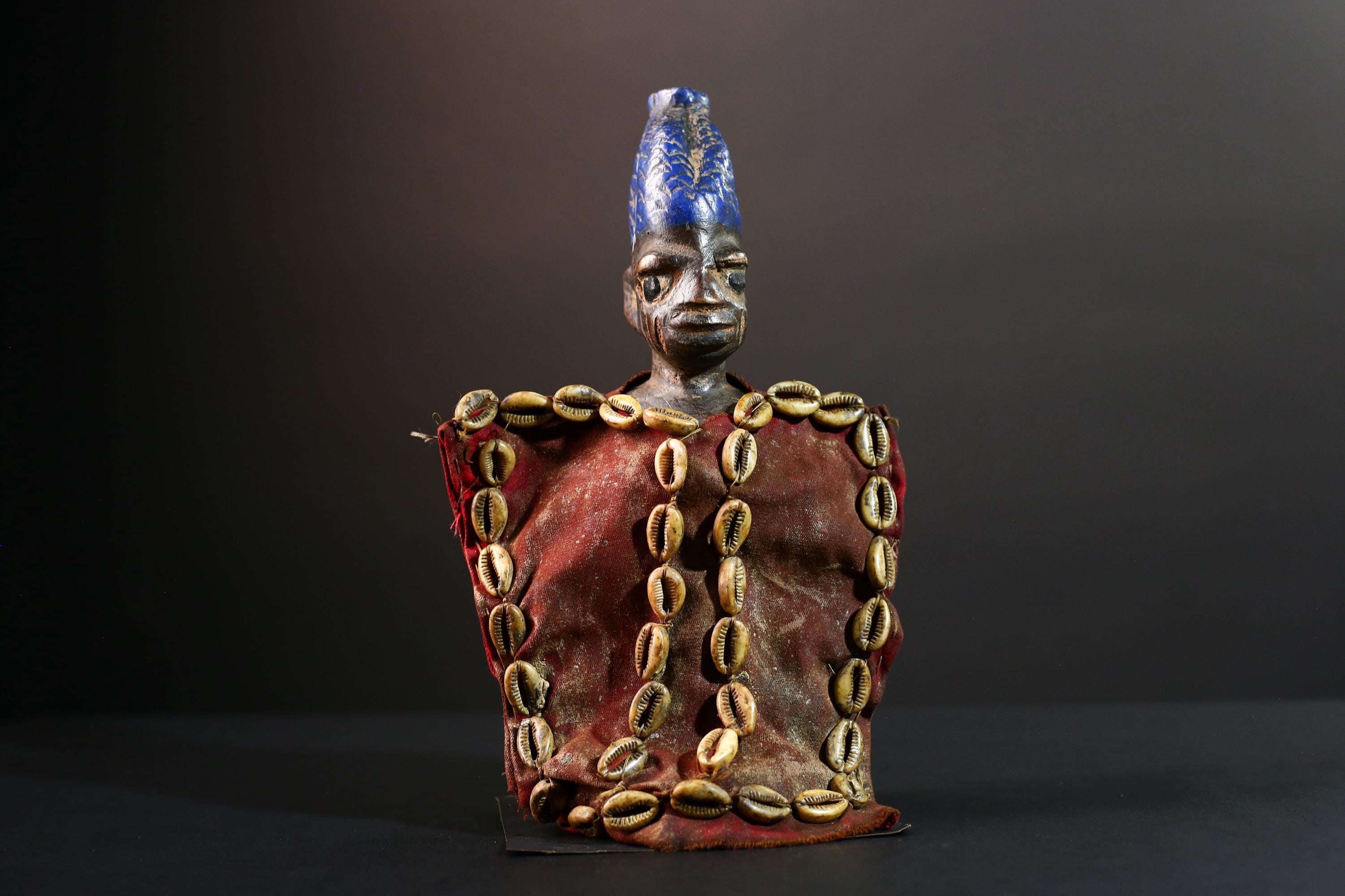 Authentic Kongo Power Figure Carved Wood Minkisi Nkisi Sculpture African Tribal Ritual Decor Collectible Ivory Coast Wall Hanging-G5656