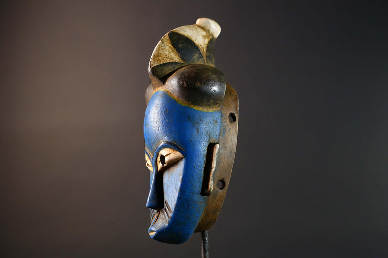African Guro Mask Carved Wood Tribal Vintage Home Decor Art Wall Sculpture Handcrafted Unique Gift Accent Collectible Decorative-G5752