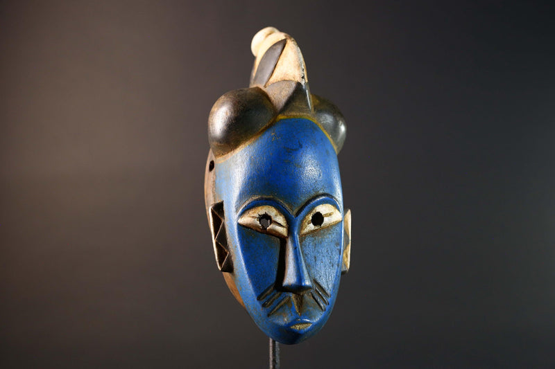 African Guro Mask Carved Wood Tribal Vintage Home Decor Art Wall Sculpture Handcrafted Unique Gift Accent Collectible Decorative-G5752
