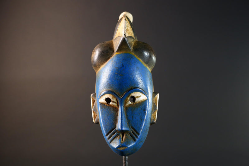 African Guro Mask Carved Wood Tribal Vintage Home Decor Art Wall Sculpture Handcrafted Unique Gift Accent Collectible Decorative-G5752