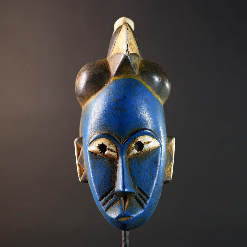 African Guro Mask Carved Wood Tribal Vintage Home Decor Art Wall Sculpture Handcrafted Unique Gift Accent Collectible Decorative-G5752