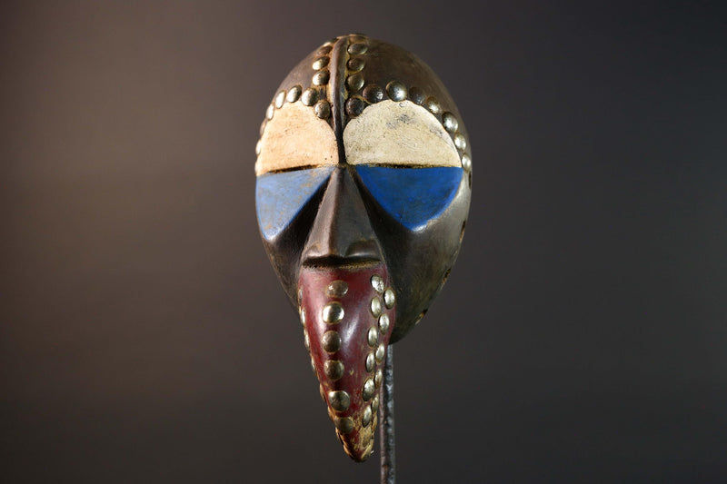 African Dan Bird Mask Carved Wood Tribal Face Wall Art Home Decor Vintage Collectible Unique Gift Accent Sculpture Artisan Made-G5755