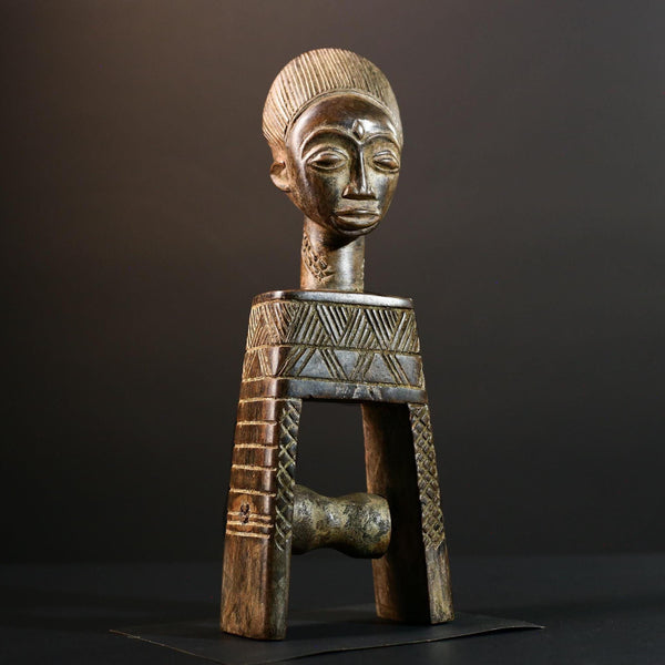 Handcrafted African Pulley Figurine Carved Wood Tribal Sculpture Vintage Ethnic Home Decor Unique Rare Collectible Wall Art Gift-G5681