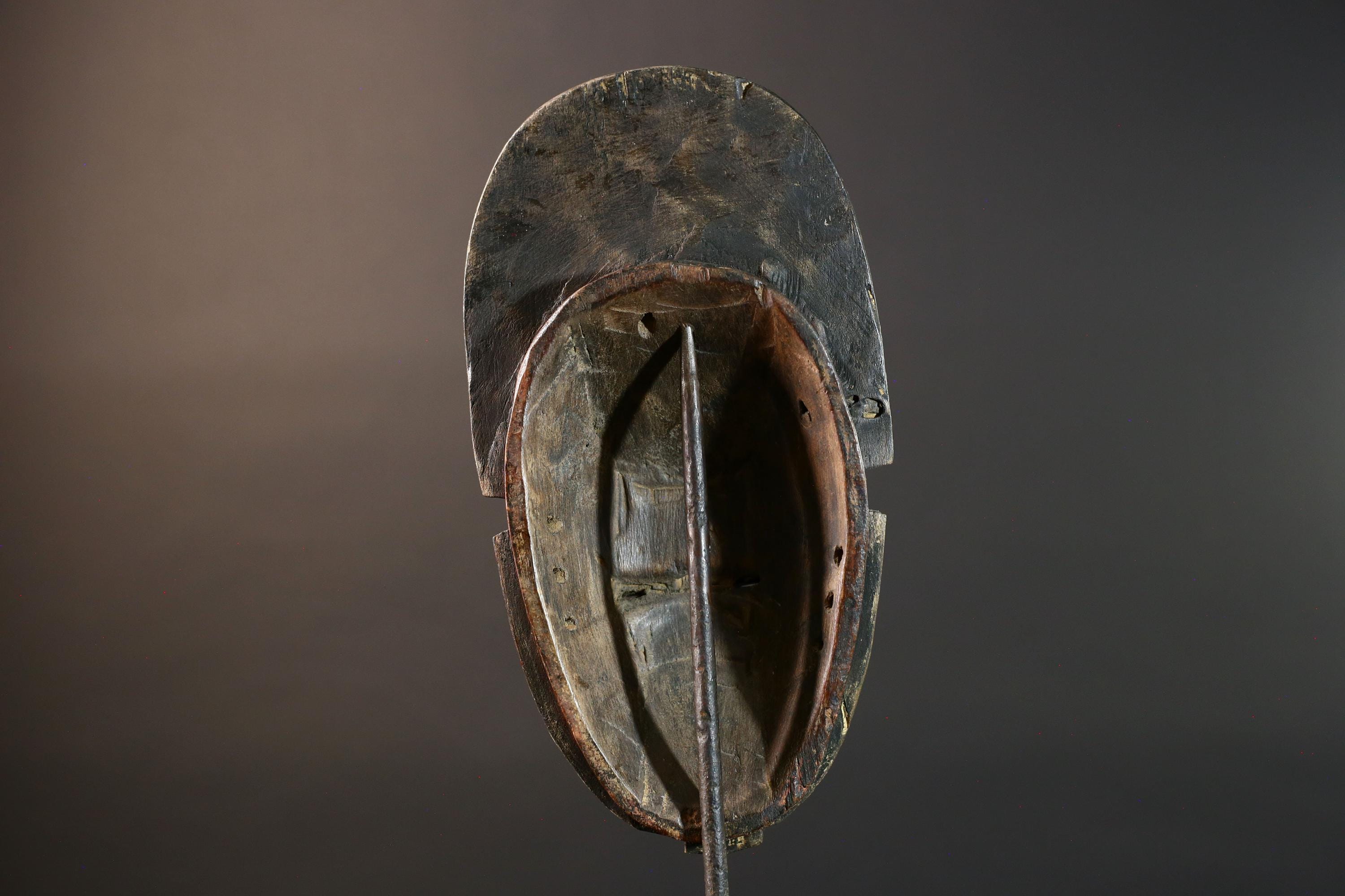 African Sun Face Wall Mask Hand-Carved Wood Tribal Home Decor Ethnic Art Hanging Piece Unique Handcrafted Gift One-of-a-Kind Collector -9720