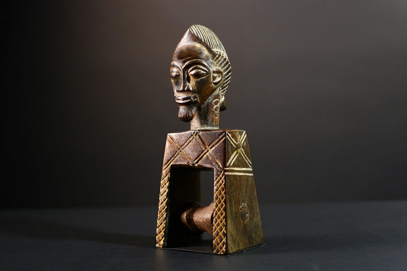 Handcrafted Traditional African Wooden Pulley Decorative Tribal Sculpture Vintage Home Decor Rustic Wall Art Authentic Carved Gift-G5701
