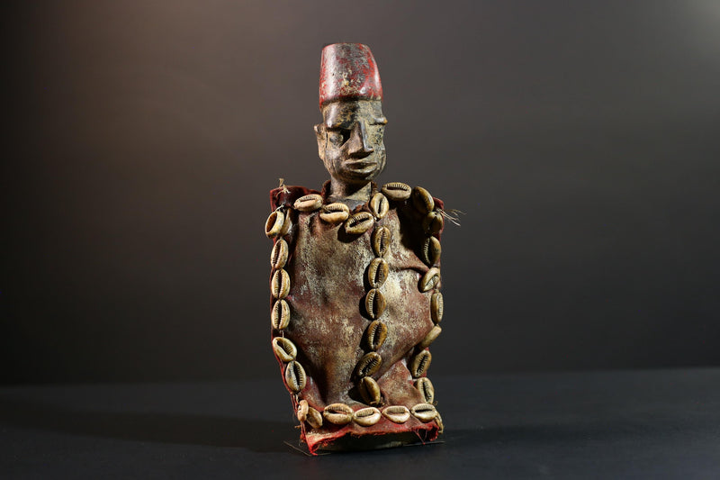 Authentic African Nkisi Power Figure Fetish Cloth Cowrie Shell Ritual Art Sculpture Spiritual Home Decor Collectible-G5704