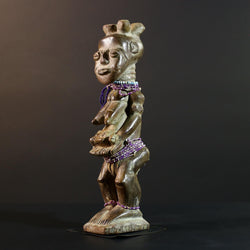 African wood statue hand carved tribal decor unique sculpture for home decor accent collectible masterpiece artisanal carving art.-G5713