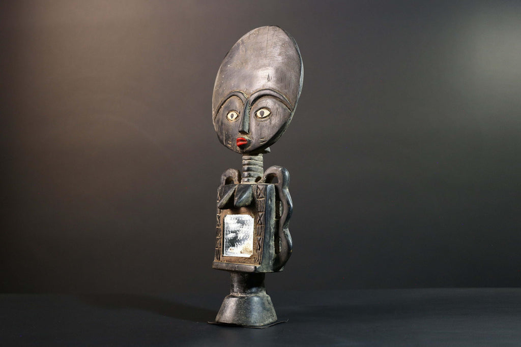 African Akan Fertility Doll Hand Carved Ghana Ashanti Tribal Sculpture Home Decor Collectible Wood Art Piece Heirloom Gift Art Set-G5722