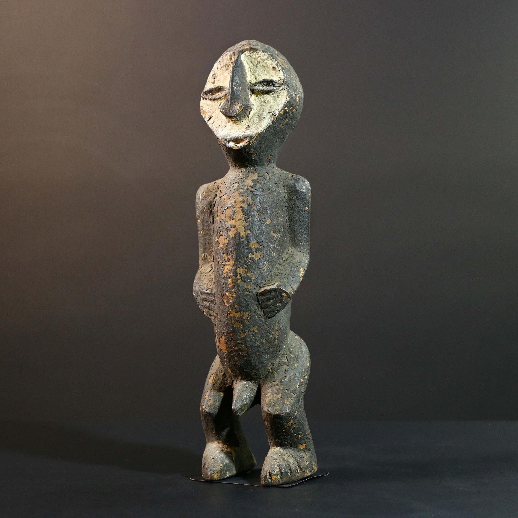 African Fang Statue Tribal Wood Sculpture Gabonese Ancestral Carving Home Decor Authentic Art Collectible Figurine Cultural Gift-G5723