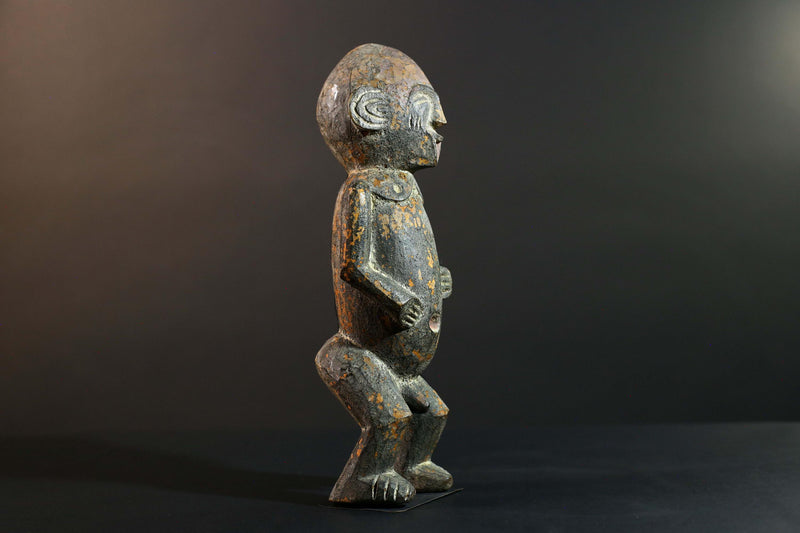 Vintage African Wood Sculpture Tribal Figure Carving Ethnic Art Home Decor Wall Art Unique Collectible Gift Rustic Statement Piece-G5724