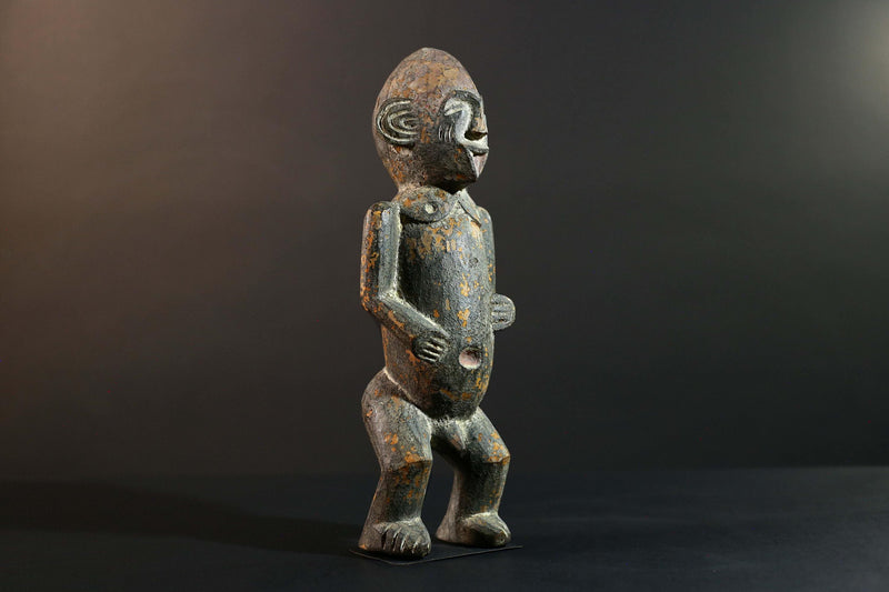 Vintage African Wood Sculpture Tribal Figure Carving Ethnic Art Home Decor Wall Art Unique Collectible Gift Rustic Statement Piece-G5724