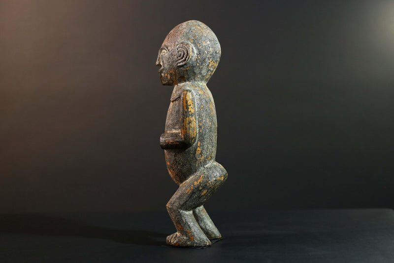 Vintage African Wood Sculpture Tribal Figure Carving Ethnic Art Home Decor Wall Art Unique Collectible Gift Rustic Statement Piece-G5724