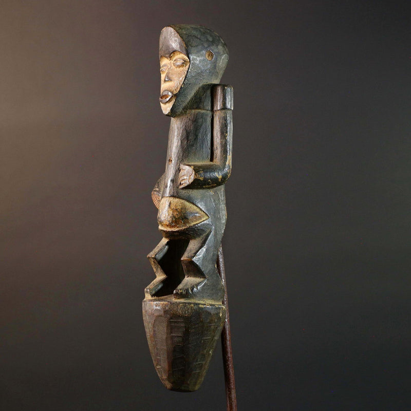 African Fang Tribe Carved Wood Sculpture Tribal Figure Vintage Home Decor Accent Wall Art Unique Gift Collectible Ethnic Art Piece-G5725