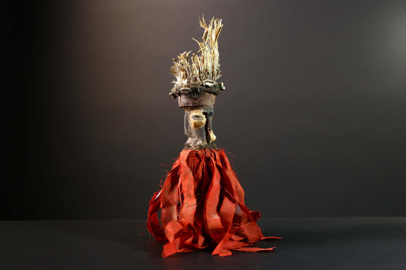 Authentic African Kongo Nkisi Fetish Wood Sculpture Tribal Wall Art Home Decor Vintage Gift Unique Collectible Premium Artisan Art-G5731