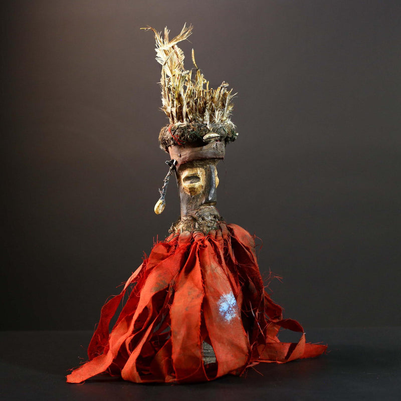 Authentic African Kongo Nkisi Fetish Wood Sculpture Tribal Wall Art Home Decor Vintage Gift Unique Collectible Premium Artisan Art-G5731