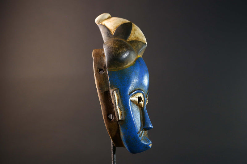 African Guro Mask Carved Wood Tribal Vintage Home Decor Art Wall Sculpture Handcrafted Unique Gift Accent Collectible Decorative-G5752