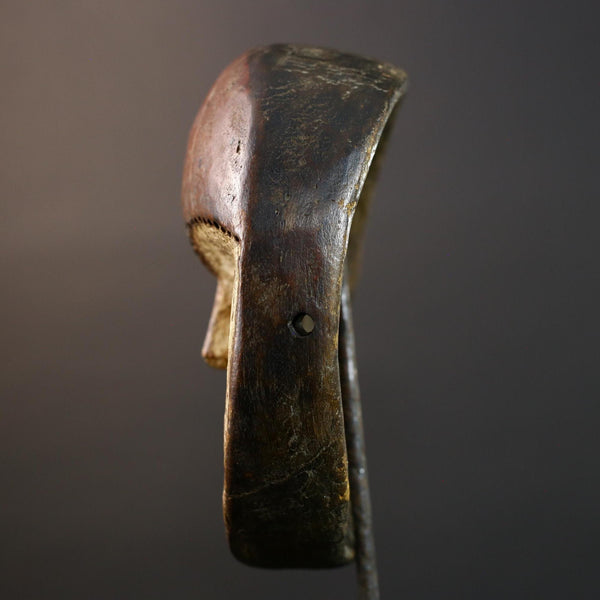 African Lega Bwami Tribal Mask Hand Carved Wood Congo Wall Art Decor Authentic Ethnographic African Sculpture Home Collection-G5773