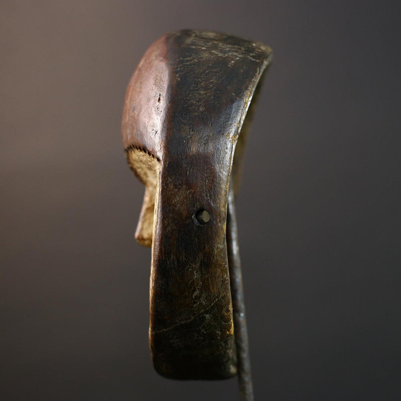 African Lega Bwami Tribal Mask Hand Carved Wood Congo Wall Art Decor Authentic Ethnographic African Sculpture Home Collection-G5773