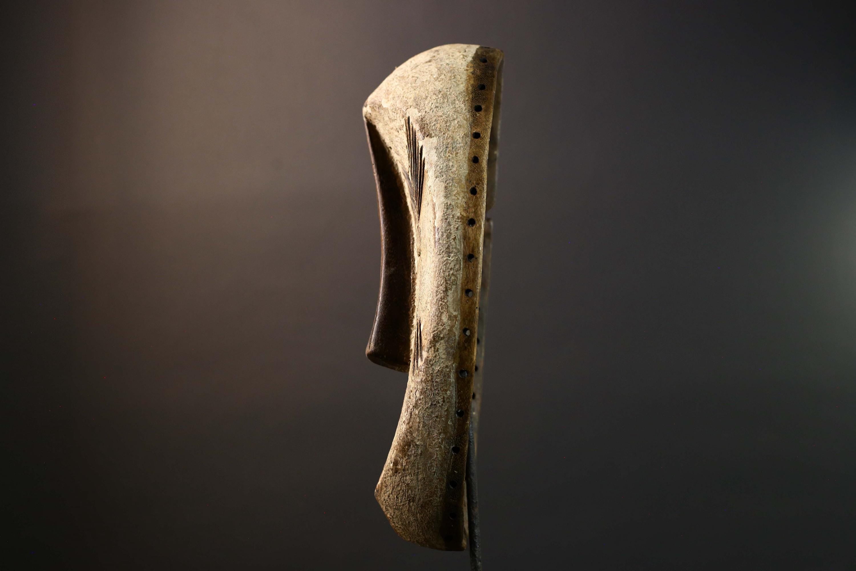 African Bwa Tribal Mask Carved Wood Burkina Faso Wall Art African Home Decor-G5775