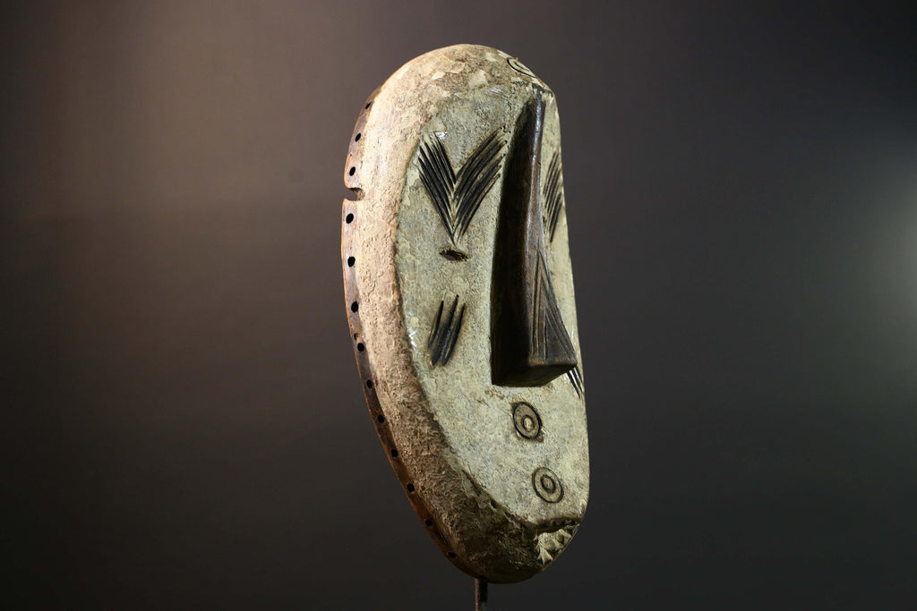 African Bwa Tribal Mask Carved Wood Burkina Faso Wall Art African Home Decor-G5775
