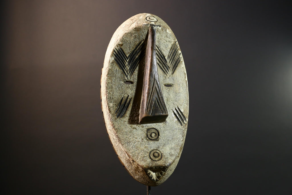 African Bwa Tribal Mask Carved Wood Burkina Faso Wall Art African Home Decor-G5775