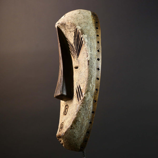African Bwa Tribal Mask Carved Wood Burkina Faso Wall Art African Home Decor-G5775
