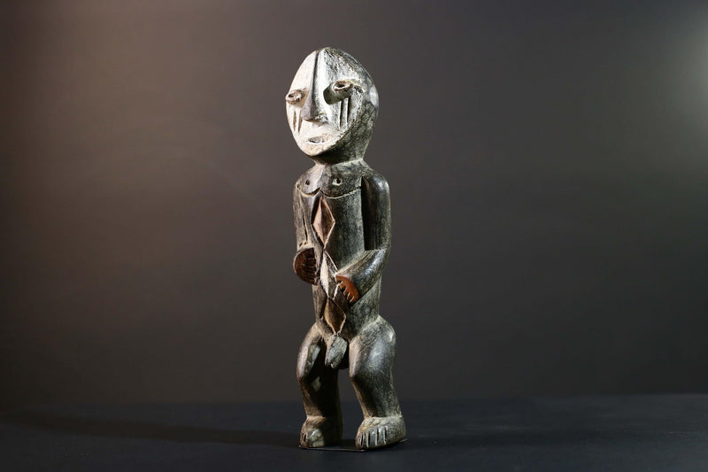 African Tribal Statue Hand Carved Wood Figure Burkina Faso Cultural Art Decor-G5778