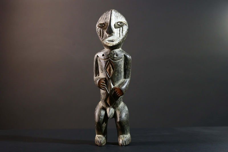 African Tribal Statue Hand Carved Wood Figure Burkina Faso Cultural Art Decor-G5778