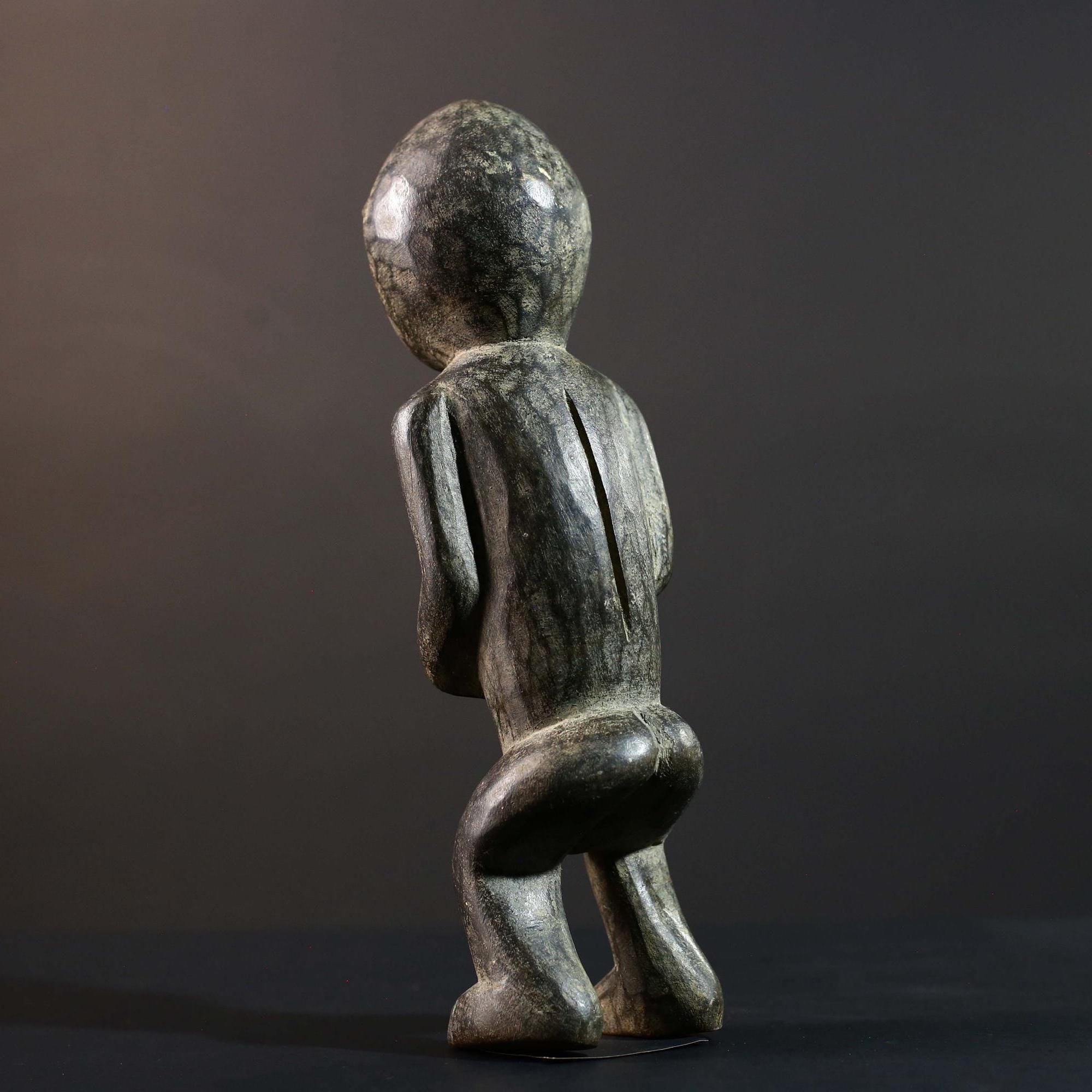 African Tribal Statue Hand Carved Wood Figure Burkina Faso Cultural Art Decor-G5778