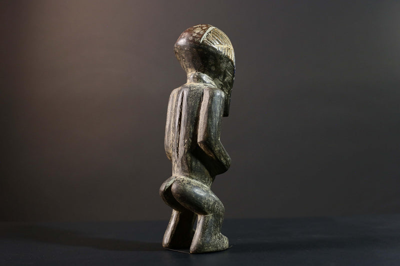 African Songye Statue Hand Carved Wood Congo Tribal Power Figure Art Decor-G5779