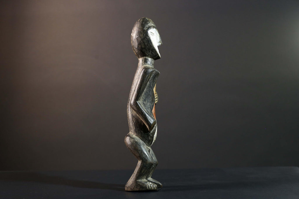 African Songye Statue Hand Carved Congo Wood Tribal Power Figure Collectible-G5780