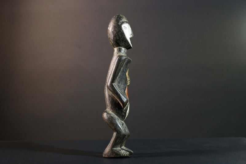 African Songye Statue Hand Carved Congo Wood Tribal Power Figure Collectible-G5780