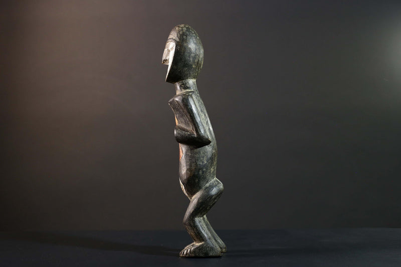 African Songye Statue Hand Carved Congo Wood Tribal Power Figure Collectible-G5780