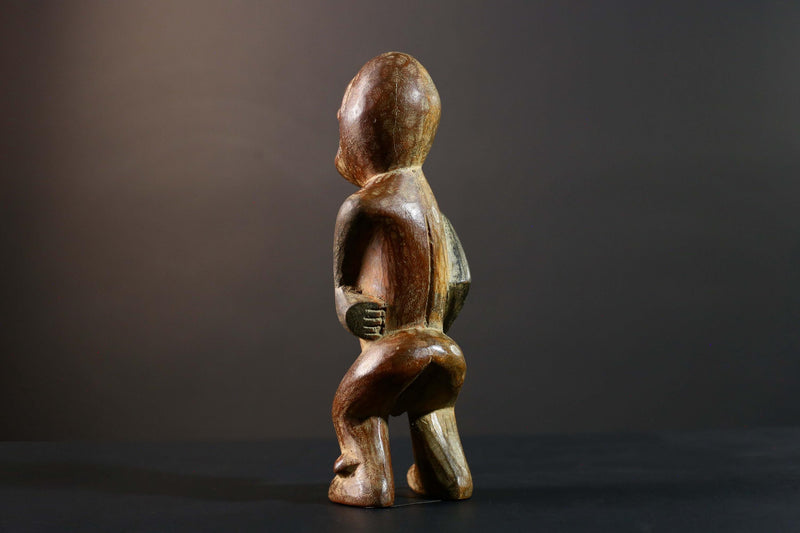 African Songye Power Figure Congo Tribal Statue Carved Wood Ethnographic Sculpture-G5783