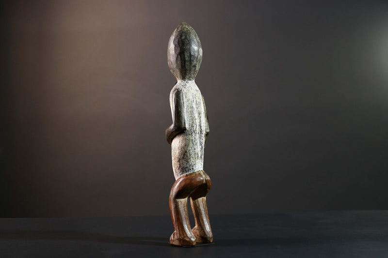 African Songye Power Figure Congo Tribal Statue Painted Wood Spiritual Sculpture-G5784