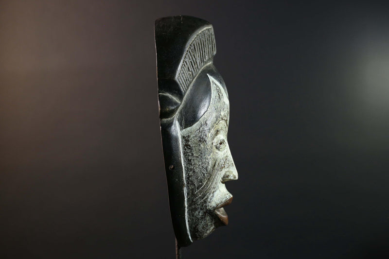 Guro Tribal Mask African Carved Wood Côte d’Ivoire Ritual Face Decor-G5787