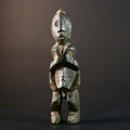 African Tribal Figure Carved Wood Statue Primitive Dark Ethnic Art Decor-G5792