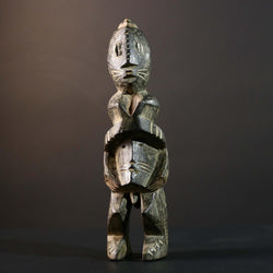 African Tribal Figure Carved Wood Statue Primitive Dark Ethnic Art Decor-G5792