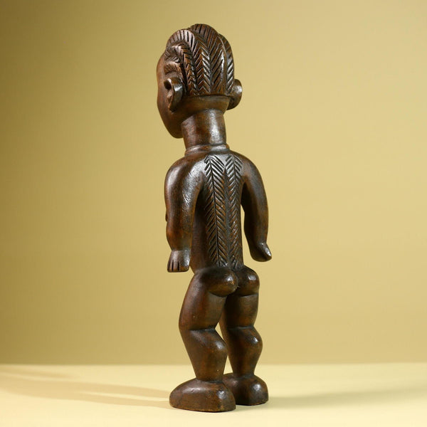African Yoruba Female Statue Nigeria Hand Carved Wood Tribal Fertility Figure Traditional Cultural Decor-G5803