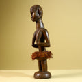 African Baule Tribal Statue Woman Figure Hand Carved Wood Fertility Art Sculpture Home Decor-G5807