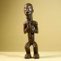 Baule African Statue Fertility Figure Hand Carved Wood Tribal Art Decor from Côte d’Ivoire Brown Sculpture Collectible-G5808
