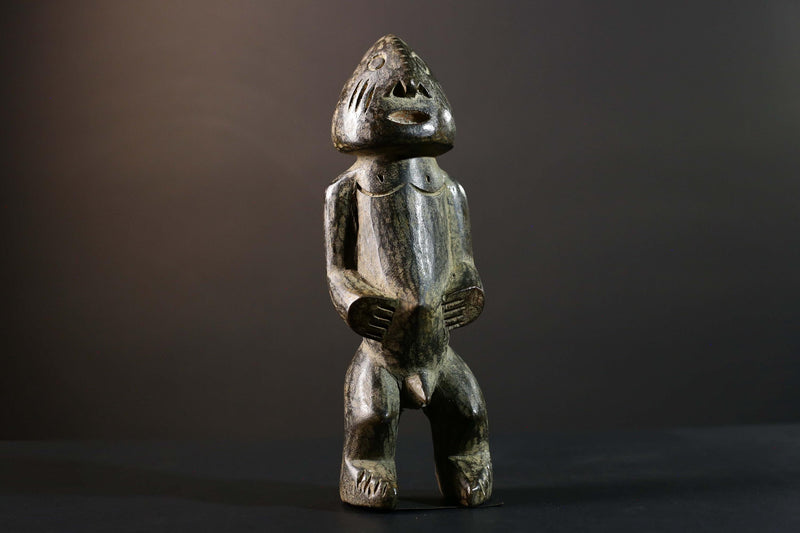 Hand Carved Tribal Vintage Ambete Statue Wood Cameroon Figure-G5793