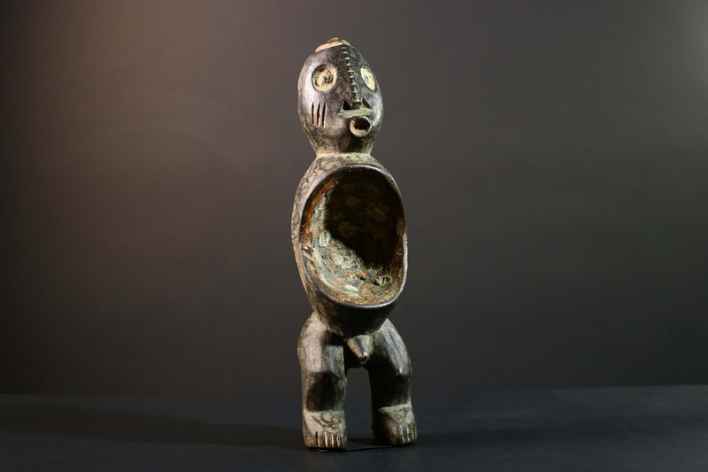 Hand Carved Tribal Vintage Ambete Statue Wood Reliquary Figure-G5794