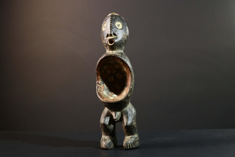 Hand Carved Tribal Vintage Ambete Statue Wood Reliquary Figure-G5794