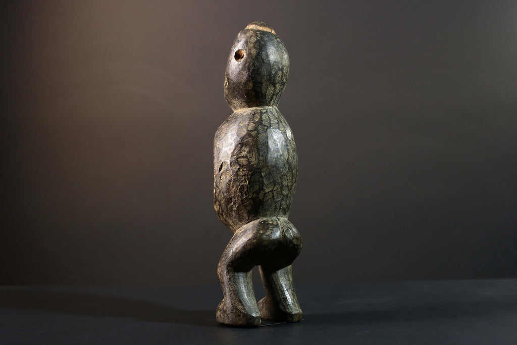 Hand Carved Tribal Vintage Ambete Statue Wood Reliquary Figure-G5794