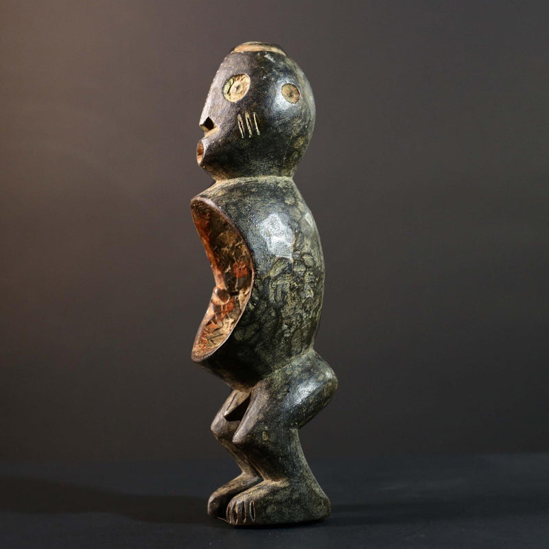Hand Carved Tribal Vintage Ambete Statue Wood Reliquary Figure-G5794