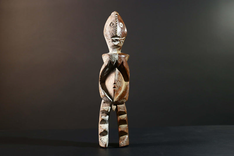 Hand Carved Tribal Vintage Ambete Reliquary Statue Wood Gabon Figure-G5796