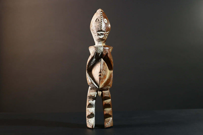 Hand Carved Tribal Vintage Ambete Reliquary Statue Wood Gabon Figure-G5796